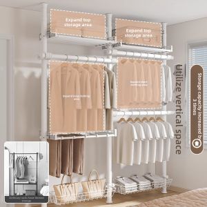 MLZH | Adjustable No-drill Standing Clothes Rack