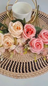 Bunga Peony Artificial 5 Cabang/Bunga Hias/Bunga Mawar Dekorasi/Bouquet Mawar(NK-72)