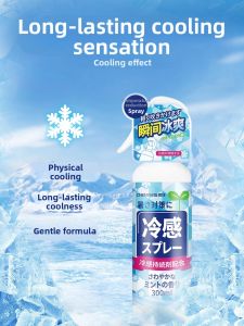 Portable Cooling Spray Refreshing Body Ice Sensation Ideal for Summer Heat Relief Military Training And Daily Use 300ml