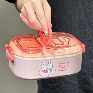 Hộp Đựng Cơm Trưa Dễ Thương Lock & Lock Dành Cho Học Sinh Đi Học Và Nhân Viên Văn Phòng Nhẹ Có Thể Đun Sôi Trong Lò Vi Sóng