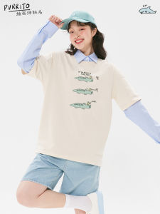 Áo Thun Nữ Tay Ngắn Hoạt Hình Thiết Kế Ban Đầu Mùa Hè Dễ Thương Phong Cách Thường Ngày Đa Năng 2025 Mẫu Mới