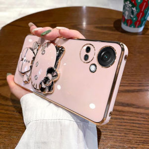 Applicable oppoK11X mobile phone case electroplated KT cat bracket makeup mirror K9Pro silicone soft case protective case K10 h260709