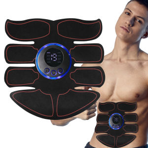 Abdominal Muscle Massager Fitness ABS Arm Training Patches Muscle Stimulator Weight Loss Exercise Instrument USB Rechargeable