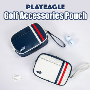 PLAYEAGLE Golf Ball Pouch กระเป๋าอุปกรณ์กอล์ฟหนัง PU กระเป๋าถือกอล์ฟ golf handbag golf accessories bag