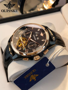 Automatic Mens Mechanical Watch Leather Strap