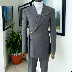 2 Pieces New Best Selling Men Blazer Sets Formal Wedding Wear Suits Groom Tuxedos Peaked Lapel ( Jacket+Pants) Costume Homme