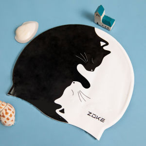 ZOKE | Waterproof Hair And Ear Protection Non-slip Demon Design Swimming Cap