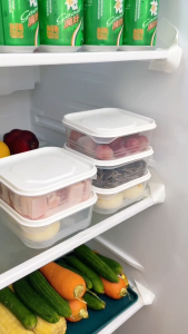 SeasTina hộp đựng trong suốt 350ML hộp giữ tươi kín đặc biệt cho trái cây và thịt sống tủ lạnh đa chức năng đông lạnh