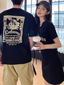 Disoo Premium Cotton Summer Couple Outfit Short Sleeve Trendy One Skirt One Top Pure Cotton T-Shirt Couple Set Casual Loose Fit