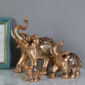 GUANGMANZHI | European Resin Golden Elephant Ornament