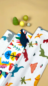 Maison Elmesa Selimut Bayi - Dino Rules! Series (Cotton Combed Baby Terry) - Selimut Bayi Premium