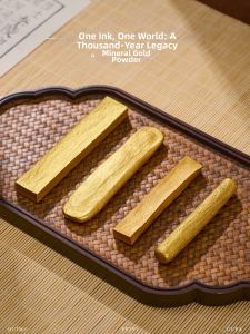 ZHIXIAO | Golden Mineral Pigments Ink Stick for Calligraphy and Painting