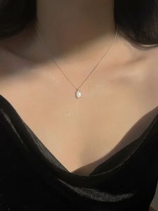 YKWXDXZB Natural Freshwater Pearl 999 Pure Silver Necklace for Women Luxury Small New Style Valentines or Birthday Gift