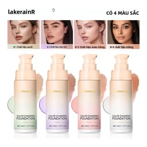 Kem Nền Đổi Màu Lakerain 30ml - Độ Che Phủ Dạng Lỏng Nhẹ Lâu Trôi Dưỡng Ẩm Làm Đều Màu Da Kem Nền Trang Điểm Tự Nhiên