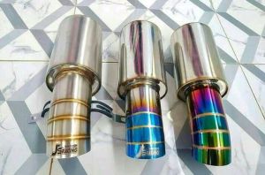 Knalpot mobil Js Racing full stainless type suara bass kering gahar bisa digunakan untuk semua jenis mobil berbahan bakar bensin dan solar seperti l300 pickup avanza ayla agya baleno honda biro honda jazz panther grandmax kijang DLL