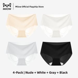MiiOW | Ultra-Thin Breathable Antibacterial Silk Womens Underwear Triangle Shorts Ice Silk Seamless Comfortable Briefs For Summer
