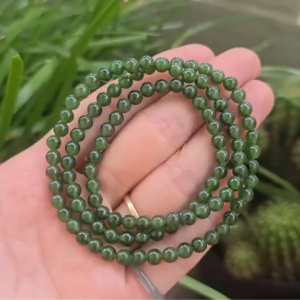 Q2557 Chuỗi 3v Ngọc Bích 5li xanh tươi ít ruồi type A ko kén mệnh - Phong Thủy TUDO