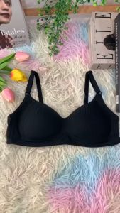 Luciin BR010 BH Bra Motif Garis Lurus Push Up Style Senam Zumba Yoga Pakaian Dalam Wanita Import