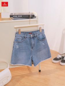 Quần short nữ CARDINA chất liệu jeans form suông trendy kiểu dáng trẻ trung năng động 4QJS06