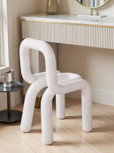 Modern Simple Backrest Makeup Desk Chair Girls Bedroom Luxury Sensation Internet Famous Chair Living Room Nail Beauty Makeup Stool