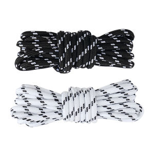 FASHEHAN | Replacement Track Shoe Laces Black & White Flat Round Elastic
