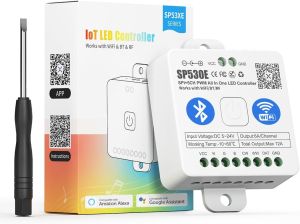 SP530E WiFi Alexa Bluetooth LED Controller Support PWM Monochrome CCT RGB RGBW RGBCCT or SPI TTL IC Chip LED Strip/Matrix