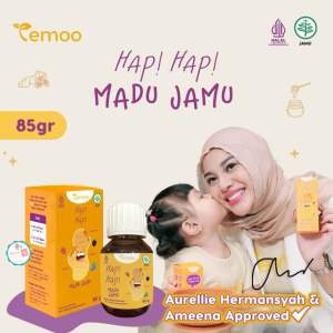Temoo Hap Hap Madu Jamu 85GR 185GR | Vitamin Penambah Berat Badan & Vitamin Otak Anak Cerdas