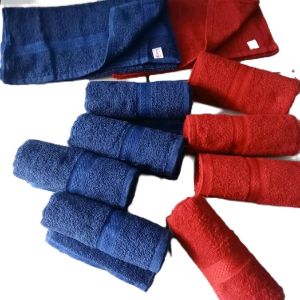 ( MERAH BIRU ISI 8PCS ) Handuk traveling size 35x75cm Handuk polos barbershop sport terbaik
