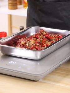 LD-C1217 Nampan Persegi Bahan Stainless Steel Premium Wadah Makanan / Baki Tray Nampan Loyang Kotak