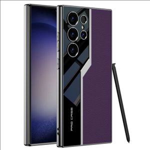 Samsung Galaxy S25 Ultra Case Luxury Leather Phone Cover For Samsung S25 Ultra S24Ultra S23 ultra S22 ultra Protective Funda Capa Half-Wrapped Casing