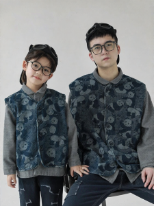 Panda Embroidery Denim Vest