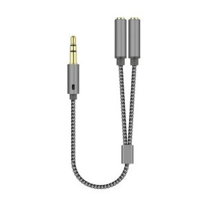Headset Adapter Headphone Mic Y Splitter Cable 3.5mm  Audio Male to 2 Female For Earphone Extense Mobile Audio Adapter Splitter