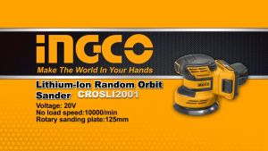 Cordless Mesin Amplas Bulat 5\" INGCO CROSLI2001 Orbital Sander P20S