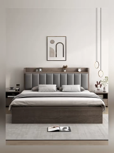 BMZAR Giường lưu trữ gỗ nguyên khối 18 mét công nghệ đôi vải mềm đóng gói lưu trữ gia đình bán trực tiếp từ nhà máy