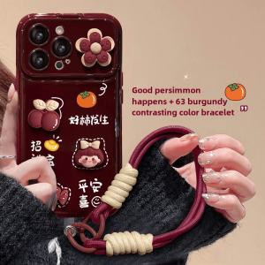 Creative Flip Cover Phone Case for Apple 15Promax Huawei Mate60Pro P50 New Model Honor 90 Cute Reno9 Mirror S16/X100 Women Xiaomi
