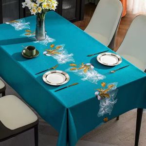 ZHUYUEGE | Bàn Ăn PVC Chống Nước Chống Dầu Không Cần Giặt Hình Chữ Nhật