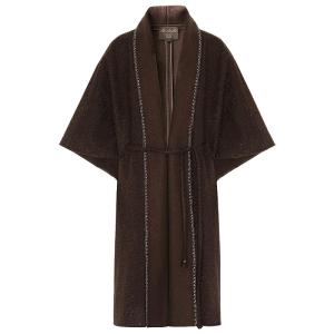 COCO BELLA | Water Wave Pattern Long Brown Coat Womens Winter New Style Trench Coat