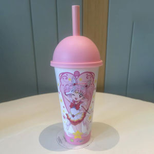 Sailor Moon Co Branding Change Color Water Cup Large Capacity Anime Figures Tsukino Usagi Chibiusa Model Cup For Girlfriend Gift