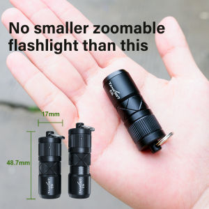 TANK007 E16 130LM Rechargeable Key Chain Flashlight Outdoor Waterproof Flashlight 5.5 Hours Battery Life Emergency Light