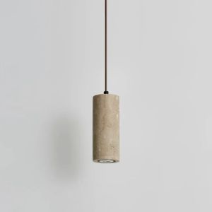 Đèn Treo Bằng Đá Travertine Màu Vàng Đèn Chùm Phòng Ngủ Kiểu Cổ Điển Bóng Đèn LED Chạy Bằng Dây Được Bao Gồm Cho Phòng Khách Chiếu Sáng Quầy Bar