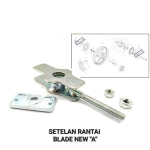Setelan Rantai Blade New "A" (Harga Per 1 PCS) - Stelan Rante Anting Anting Chain Adjuster Arm Arem + Plat Lubang Tengah Honda Blade 110 New Blade Repsol Blade 125 Fi Kwalitas Grade A