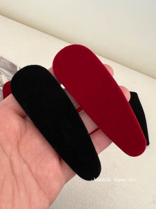 Simple Pure Color Velvet BB Clip Stylish Hair Accessories for Girls Side Clip Hair Grips Versatile Hairpins for Autumn Winter