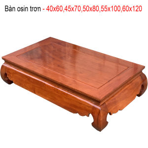 Bàn osin trơn chân quỳ trang trí phòng khách gỗ hương cao 20cm