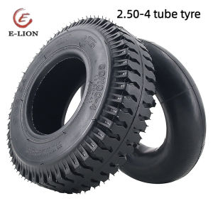 Size 2.50-4 Tire Inner Tube 60/100-4 Tyre Out Tire for Gas & Electric Scooter Bike Metal Valve TR87 Scooter Wheelchair Wheel