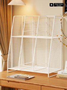 evesigar | Space Saving File Organizer Bookshelf Desktop Storage Shelf