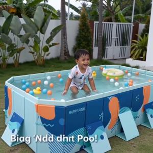Swimming Pool Non-Inflatable Foldable Swimming Pool for Kids & Adults | Large Family Outdoor Frame Pool