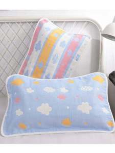 Pure Cotton Childrens Pillowcase Single Pack Breathable Sweat Absorbent Baby Pillow Towel 35*55cm for Individual Pillow Use