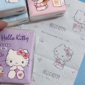 Paket Tisu 9 Pack Skin-Friendly Pocket Tissue Print Karakter 3ply Facial Tissue