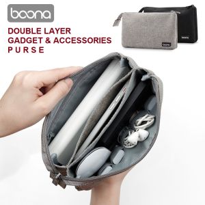 [BAONA] DOUBLE Layer ACCESSORIES Digital PURSE / Tas Travel Accessories Gadget