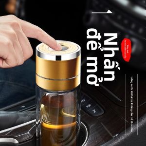 One-Click Open Double-Walled Water Bottle
